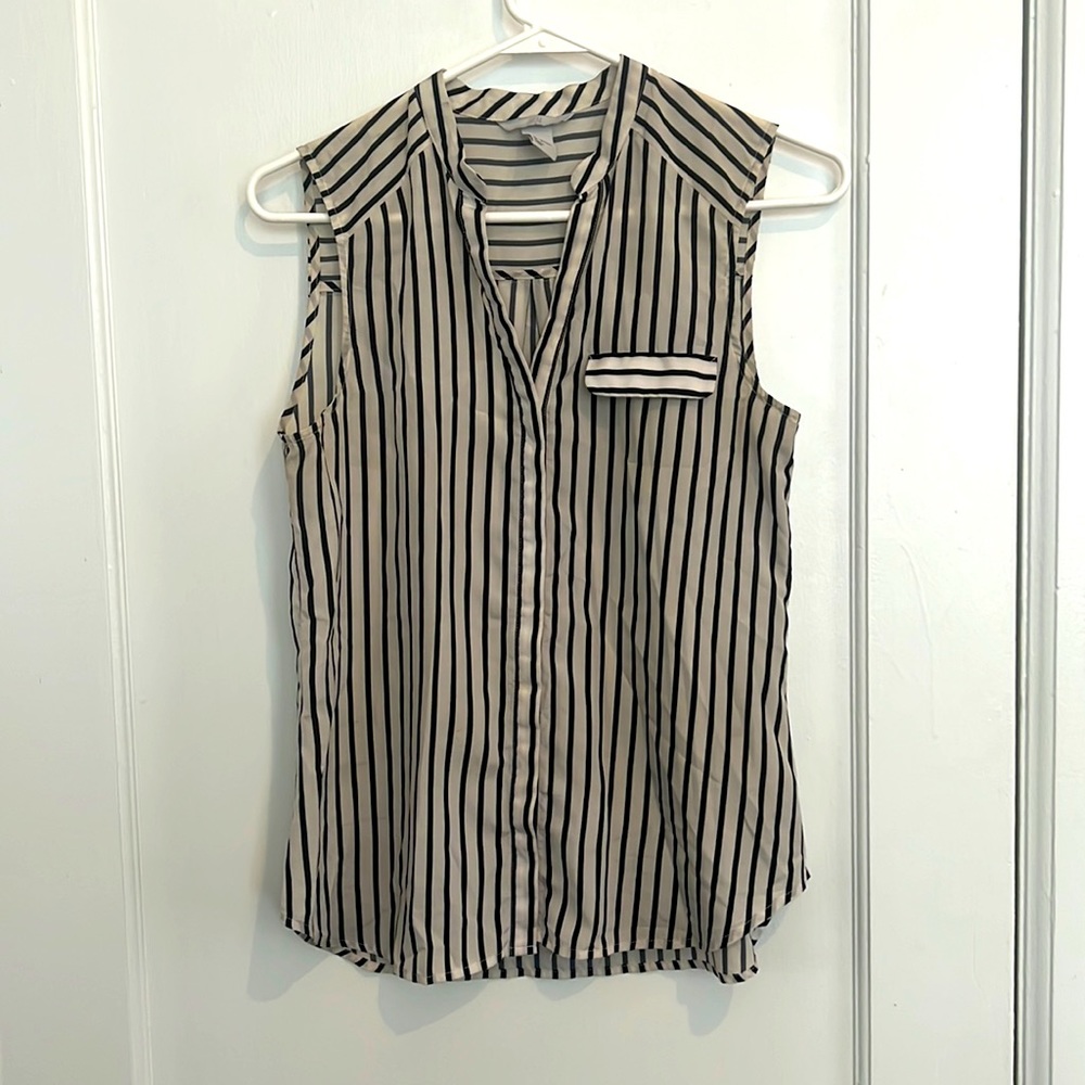 Women’s Tan Striped XS Blouse